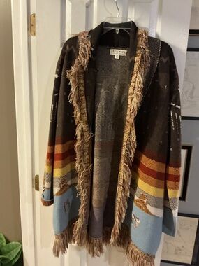 Idyllwind Desert Nights Brown and Multicolor Knit Cardigan